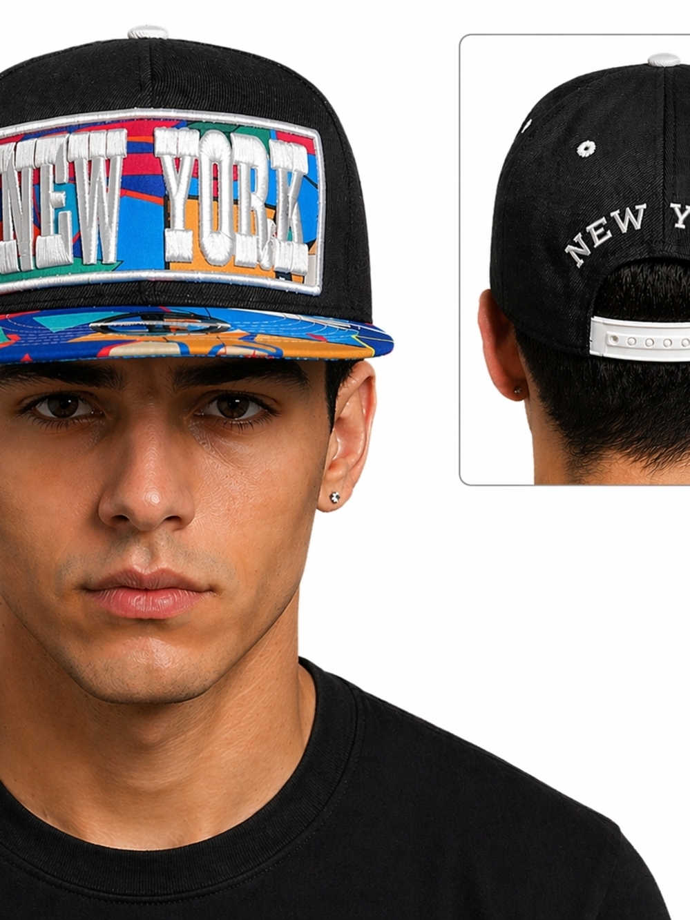 New Era New York Colorblock Blvck Scvle Graffiti Hat Adjustable Trucker